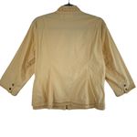Chico's Pastel Yellow Full Zip Lightweight Mock Neck 3/4 Sleeve Cotton Jacket L Photo 1