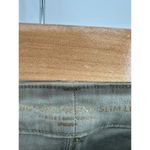 Chico's Women So Slimming Girlfriend Slim Leg Crop Size 6 Green Eyelet Hem Vaca Photo 6