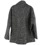 Topshop B/W Houndstooth Wool Blend Pea Coat w Belted Collar & Hem Zipper Pockets Photo 12