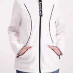 Bebe Women's Ivory White Athletic Sport Long Softshell Coat Photo 0