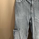 Hollister  Women's Ultra High Rise Dad Jeans Stretch Faded Black Gray Photo 4