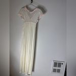 Vintage Suzy Star Cream Nylon With Lace Pink‎ Ribbon Trim Junior 11 Long Gown White Size undefined Photo 1
