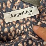 Angashion Women's Ruffle Sleeve Leopard Print Babydoll Top Photo 2