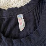 Free People Movement Ribbed High Neck Crop Tank Top Black (Small) Photo 4