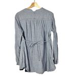 Free People All Who Wander Blue Stripe Wrap Long Sleeve M Photo 3