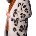 Love Riche  Leopard Print Open Front Distressed Cardigan(Size Medium) Photo 0