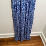 Pinch Sleeveless High Neck Maxi Dress Blue White Dots S Photo 5