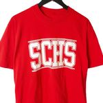 90s Vintage SCHS T Shirt Single Stitch High School Graphic Tee Red Large L Logo Photo 0