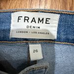 frame denim FRAME Le Sylvie Slender Straight Jeans Womens Size 26 Distressed Light Wash Photo 4
