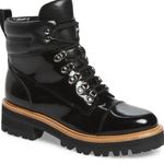 Marc Fisher Patent Leather Inka Hiking Boots Combat Boots Size 7 New Without Tag Photo 0