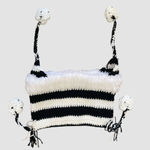 Source Unknown Women's Cat Ear Beanie Y2K Knit Hat Grunge Goth Crochet Accessory Black White Photo 0