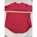 Zella  Top Womens Small Hot Pink Striped Athletic Athleisure Travel Basic Casual Photo 5