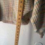 Blue Blush  Multicolored Striped Knit Sweater Pastel Rainbow Women's Size L Photo 9