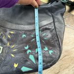 Radley London  flower appliqué Black Leather handbag purse Photo 10