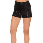 Spirit Halloween NWT Womens  Adult Black Sequins Sequin Stunning Shorts - Sz XL Photo 0