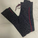 THE UPSIDE Snow Leopard Drawstring Leggings Small Black Photo 0