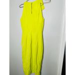 Milly  Neon Yellow Sheath Sleeveless Crewneck Cady Caedyn Mini Dress size 2 Photo 6