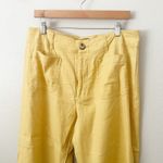 Anthropologie MAEVE x | The Colette Wide-Leg Pants Linen Viscose Yellow | 32p Photo 3