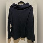 Free People NEW Top in Black Long Sleeve Shirt Open back Size M Photo 3