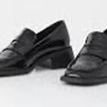 Vagabond shoemakers Blanca leather loafers black square toe Women's size 38 Photo 0