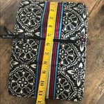 Vera Bradley  Black Floral wallet with Multicolor Stripes GUC Photo 3