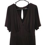 Torrid Black Tie Waist Wide Leg V-Neck Challis Flutter Sleeve Jumpsuit Size 2X Photo 4