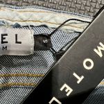 Motel Rocks Motel Denim Flare‎ Leg Jeans Exposed Button Fly Light Wash Women's Size 33 Long Photo 4