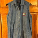Hard Rock Cafe  /Denim/sleeveless/Philadelphia/extra button/XL-EUC Y2K Photo 0
