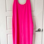 Good American NEW Scuba Tank Maxi Dress Knock Out Pink Photo 2