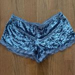 Dolls Kill NWOT Velvet velour grey lace trimmed lounge shorts Photo 1