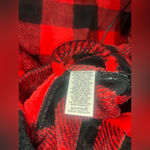 PINK - Victoria's Secret Victoria's Secret Pink Bling Plaid Fleece Hooded Robe Red/Black/Silver Dog XS Photo 4
