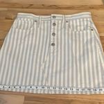 Madewell Blue & White Striped Jean Skirt - NWT Photo 8