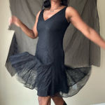 Ralph Lauren Lauren  Black Lace Tank Dress Size 8 Photo 0