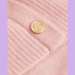 EXPRESS NWT Pink Novelty Button Off The Shoulder Oversized Sweater Photo 4