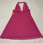 Frederick's of Hollywood Fredrick’s Of Hollywood Pink Semi Sheer Lace Mesh Lingerie Slip Nightie L Large Photo 7