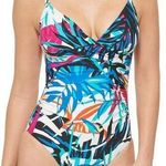 Calvin Klein NWT  Standard V-neck Twist Front Tummy Control One Piece Swim Size 6 Photo 0