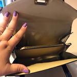 NAVY BLUE PVC VINTAGE 1960'S TOP HANDLE SATCHEL HAND BAG Photo 8