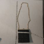 Lord & Taylor Blue Chain Crossbody Bag Classic Quiet Luxury Minimalist Preppy Photo 2