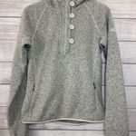 The North Face UNIQUE HALF ZIP BUTTON CRESCENT KNIT FLEECE HOODIE MEDIUM Photo 0
