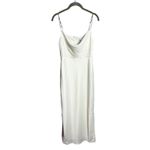 Sachin + Babi NWT Sachin +‎ Babi Pema Dress Size 2 White Pearl Slip Midi Cowl Neck Photo 2