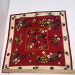 Red Floral Designer Italian Designer Handkerchief Purse Sash Or Strap Wrap Scarf Photo 5