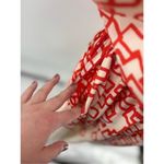 Eliza J  Orange White Print Short Sleeve Dress Size 6 Pockets Photo 7