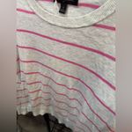 Banana Republic Cream and Pink Striped Sweater Photo 1