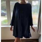 Maya Negri Button Up Shirt Dress Navy Blue 100% Cotton‎ Israeli Designer Size M Size M Photo 6