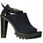 H&M Boots Booties Navy Blue Suede Open Toe Ankle Strap Heels US 9 l EURO 39 Photo 0