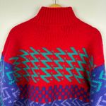 Top Notch Knits Womens VTG Artsy Retro Pullover Sweater Sz M Hand Knit 90s Fall Red Size M Photo 9