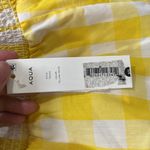 AQUA NWT Bloomingdale's  Yellow Gingham Smocked Tiered Top Photo 3