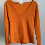 Rosemunde Copenhagen Wool Cashmere Sweater V Neck Luxury Orange Extra Small XS Photo 0