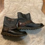 Sorel Boots Size 7 Scotia Comfort Waterproof Short Leather Moto Biker Brown Photo 2