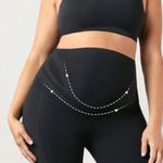 Feathers Maternity Black Bike shorts. OS Size undefined Photo 0